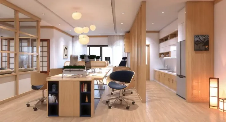 Thiết kế tối ưu vừa ở vừa làm văn phòng của Officetel