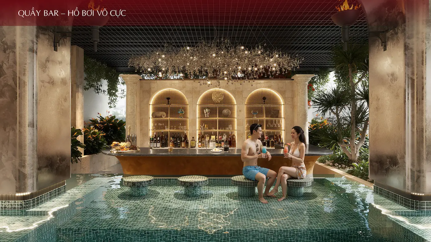 Quầy bar hồ bơi vô cực - Khai Hoan Imperial