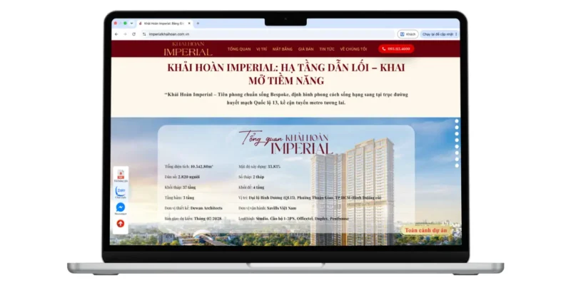 Website Khải Hoàn Imperial. Đâu là trang chủ đúng